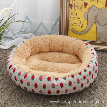 new eco-friendly warm soft luxury round dog beds